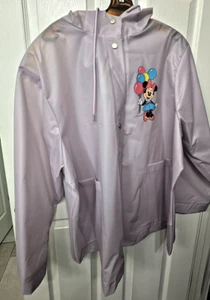 !New Disney Parks Women's Raincoat Minnie Hooded Rain Jacket Light Purple 3XL - Picture 1 of 2