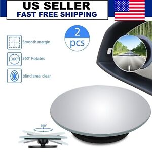 2 Pack Car Adjustable Blind Spot Mirrors HD Glass Wing Side Rear View External