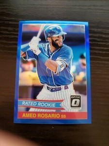 2018 Panini Donruss Optic Rated Rookie Retro 1984 Blue/149 #RR10 Amed Rosario RC