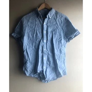 Neu J.Crew blaues Leinenhemd mit Knopfleiste für Herren Größe Large - Bild 1 von 8