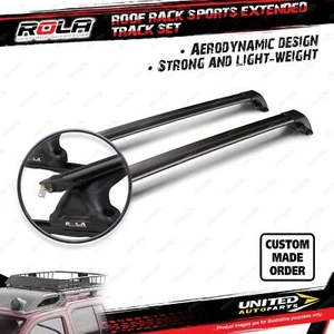 2 x Rola 1350mm Sports Extended Track Roof Rack Bars for Jeep Wrangler JK 07-19 - Picture 1 of 2