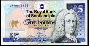 2005 The Royal Bank of Scotland plc £5 Pounds jack Nicklaus money banknote UNC - Picture 1 of 2