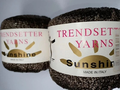 Trendsetter Yarns Sunshine-Lot of 2 Balls -Each Ball 93 Yards-Chocolate Foto 1 de 2