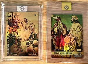 Zwei 1/1 Jesus Christus/Nikodemus Holo Goldkarten GleeBeeCo 2024 Druckauflage je 1 - Bild 1 von 5