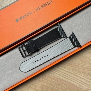 Apple Watch Hermes Single Tour Jumping Size 45mm Black Gricler - Zdjęcie 1 z 8