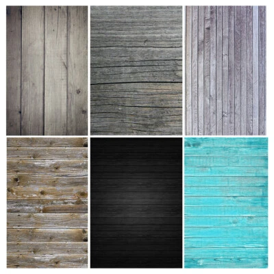 Retro Wood Plank Board Photo Backdrop Photography Studio Background Cloth Props - Image 1 of 4