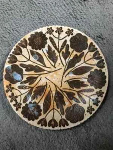 MAKOTO KAGOSHIMA Handmade Floral Plate Ceramic Japanese Tableware good - Picture 1 of 6