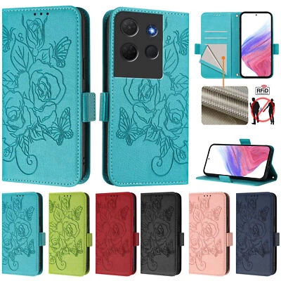 For TCL 503, Fashion Flowers Pattern Flip Leather Wallet Stand Soft Case Cover - Image 1 of 4