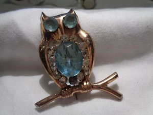 Antike Designer Vintage Schmuck Sterling Silber EULE Brosche - Bild 1 von 9