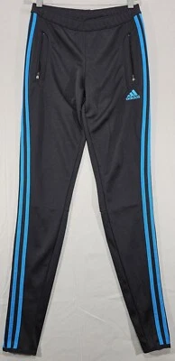Adidas Womens Soccer Pants Tiro 13 Training Black Slim Fit Ankle Zip Pockets XS - Imagem 1 de 4