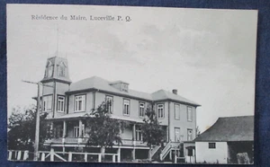 ca1910 Luceville Quebec Canada Home Residence du Maire Postcard - Picture 1 of 2