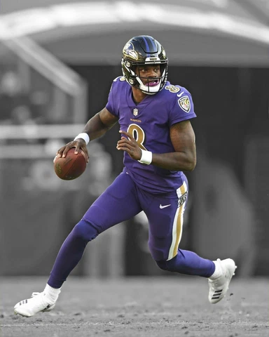 Baltimore Ravens LAMAR JACKSON Glossy 8x10 Photo Spotlight Print Football Poster Cover