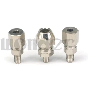 5 Stck. M5/M6/M8 Stecker - 4 mm/6 mm vernickelt Messing Kompression Union Fitting - Bild 1 von 8