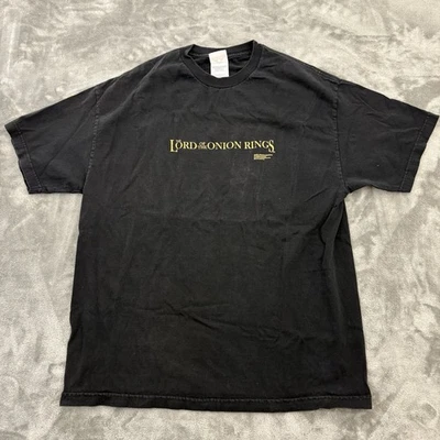 Camisa De Colección Señor de la Cebolla Anillos Para Hombre XL Negra Parodia 2002 Foto 1 de 4