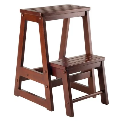 Winsome Wood -Folding Step Stool in Antique Walnut (Two Levels) BRAND NEW - Image 1 of 4