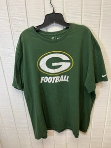 Nike Green Bay Packers NFL Equipment Green/White Graphic Print Tee Men’s 3XL - Picture 1 of 6