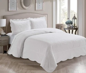 Home Collection 3 Piece King/California King Over King, White  - Picture 1 of 2