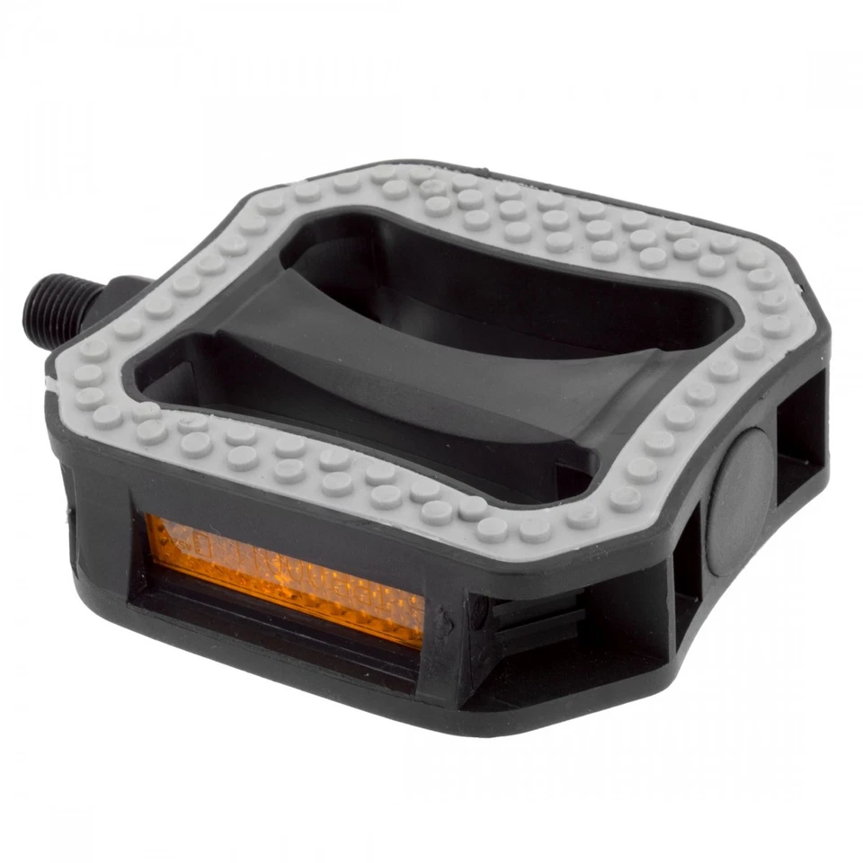 Sunlite ABS Platform Pedals with Non-Slip Rubber Surface, Boron Spindle, 1/2" - Image 1 of 1