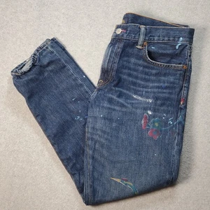 Polo Ralph Lauren Damen Astor Crane Distressed bemalt Slim Boyfriend Jeans 29 - Bild 1 von 15