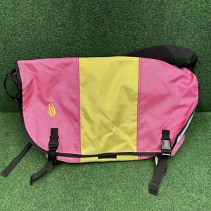 Vintage 90s Timbuk2 Tag Messenger Bag 25" EXTRA LARGE - Pink & Yellow - Picture 1 of 14