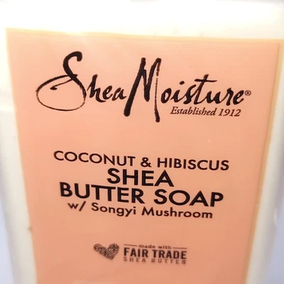 Jabón de manteca de karité de coco e hibisco de Shea Moisture 8 oz para piel opaca  Foto 1 de 4