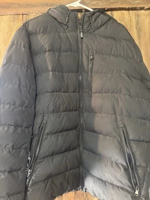 Michael Kors черный выстеганный пуховик куртка с капюшоном - Изображение 1 из 4