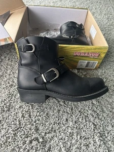 Durango Mens SoHo Low Engineer Boots Size 9M Black Leather Biker - Picture 1 of 7