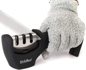 4-in-1 Kitchen Knife Accessories: 3-Stage Knife Sharpener Helps Repair, Restore - Picture 1 of 4