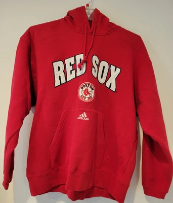 Adidas Boston Red Sox Embroidered Hooded Red Sweatshirt Size L - Image 1 of 4