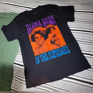 Diana Ross & The Supremes T-Shirt Cross Colours Black Medium Music Retro Vtg - Picture 1 of 4