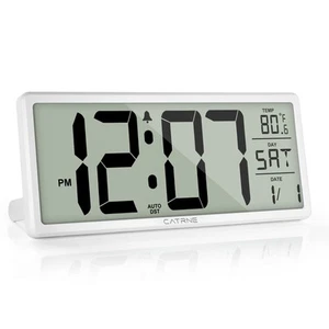 14.5" Large Digital Wall Clock Battery Operated with Jumbo Numbers Digits LCD... - Picture 1 of 8