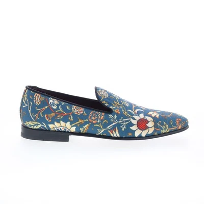 Zelli Italia Fantasia Italian Silk Mens Blue Loafers & Slip Ons Casual Shoes 9 - Image 1 of 4