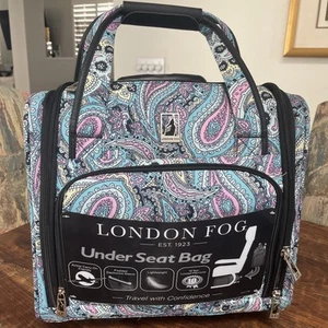 London Fog NEW” 15" 2-Wheel Under The Seat Bag, multicolor Paisley print - Imagen 1 de 15
