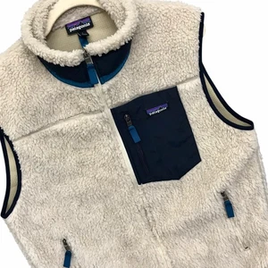 Patagonia Classic Retro-X Vest Full Zip Deep Pile Fleece Cream Active Gorp Sz L - Picture 1 of 10