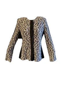 St John Heather Knit Eyelash Tweed Jacket Wool Blend - Picture 1 of 9