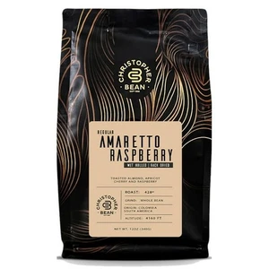 Christopher Bean AMARETTO RASPBERRY Flavored Ground Coffee 12oz Bag Regular - Picture 1 of 5