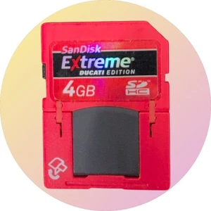 SanDisk Extreme Ducati Edition 4GB SDHC Speicherkarte SD Karte Rot - Bild 1 von 1