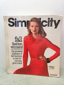 Vintage Large December 1975 Simplicity Sewing Pattern Catalog Store Counter Book - Picture 1 of 19
