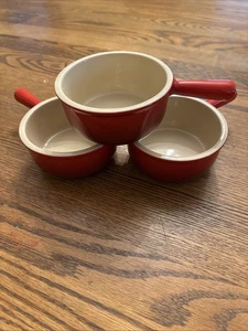 Juego de 3 cuencos de cebolla francesa Le Crueset con asas, rojo - Imagen 1 de 3