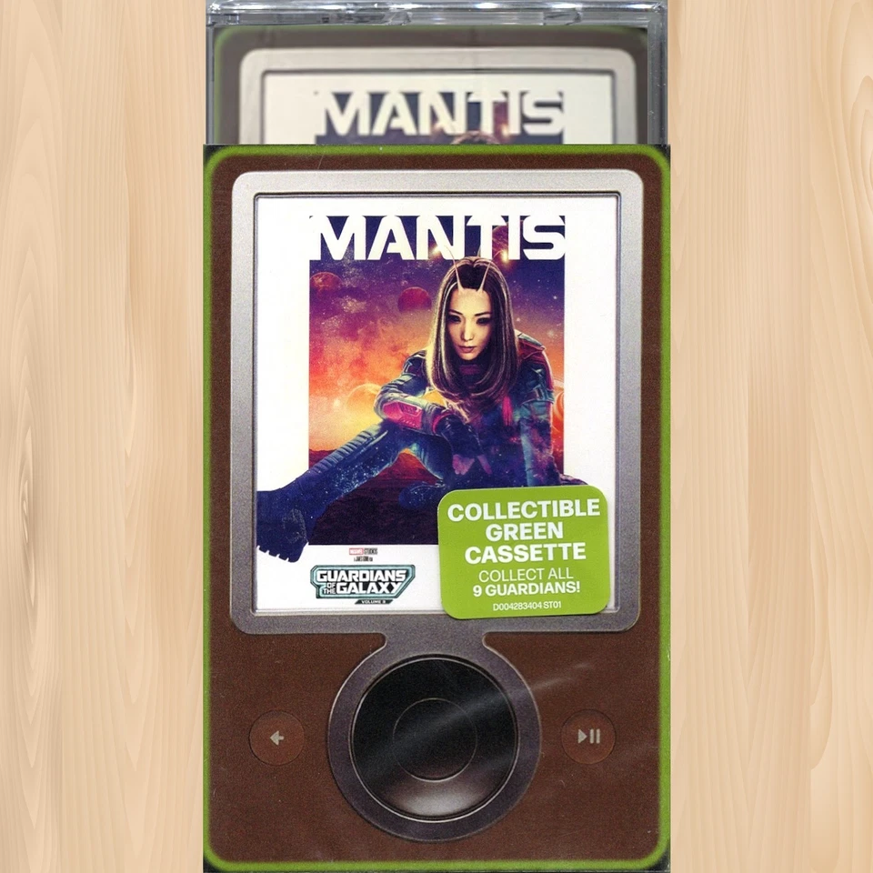 Mantis GREEN CASSETTE----  GUARDIANS OF THE GALAXY Awesome Mix Vol. 3       1124 - Image 1 of 4
