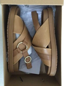 Wittner 'Brigid' Tan Leather Flat Sandals Size 38 (7) - Picture 1 of 8