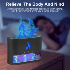 180ML Air Humidifier Essential Oil Aroma Diffuser 3D Flame 7 Colors LED - Picture 1 of 3