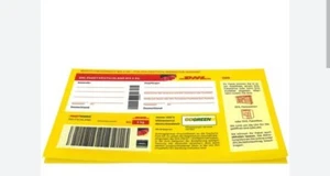10 Paketmarken DINA4 DHL 10kg Wert 109,50 Euro #C - Bild 1 von 1