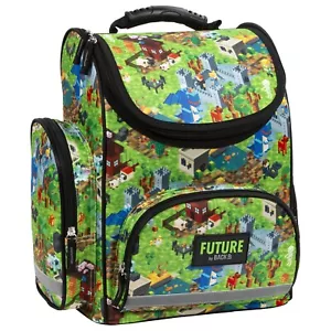MINECRAFT Schulranzen Schultasche Tornister Ran Rucksack fur Jungen PIXEL GAME - Bild 1 von 6
