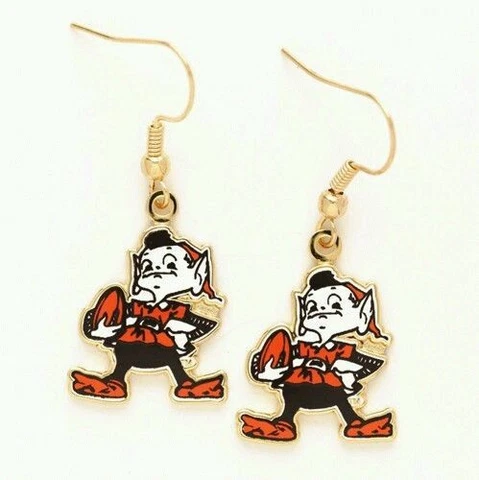 CLEVELAND BROWNS EARRINGS BROWNIE ELF BRAND NEW FREE SHIPPING! Cover