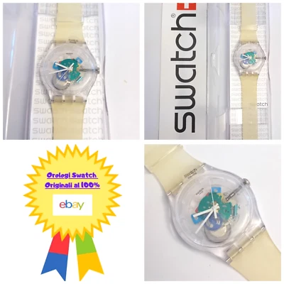 Swatch New Gent SUOK111 Vintage Orologio da polso NOS Random Ghost Scheletro - Immagine 1 di 4