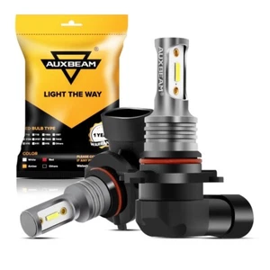 AUXBEAM 9006 LED Fog Light Bulbs 30W 3000LM White Conversion Kit Bright Light 2x - Picture 1 of 11