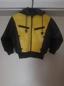 Kinder Lederjacke/ Blouson /Größe 122 /Farbe schwarz gelb - Bild 1 von 7