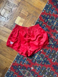 VINTAGE 90er 90s ERIMA Glanz Nylon Fussball Shorts D8 Shiny Glanzshorts TOP - Picture 1 of 6