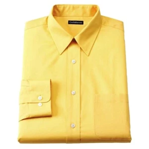 Croft & Barrow Men's Dress Shirt Classic-Fit Easy-Care Long Sleeves Yellow NWT - Picture 1 of 1